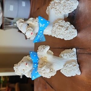 VTG spaghetti art poodles (pair)